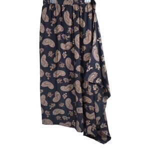 Chaus 100% Silk womens floral layered ruffle boho faux wrap casual skirt 8